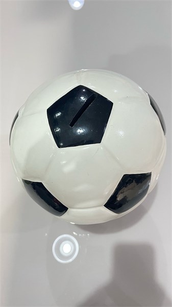 COFRE DE GESSO BOLA PRETA E BRANCO
