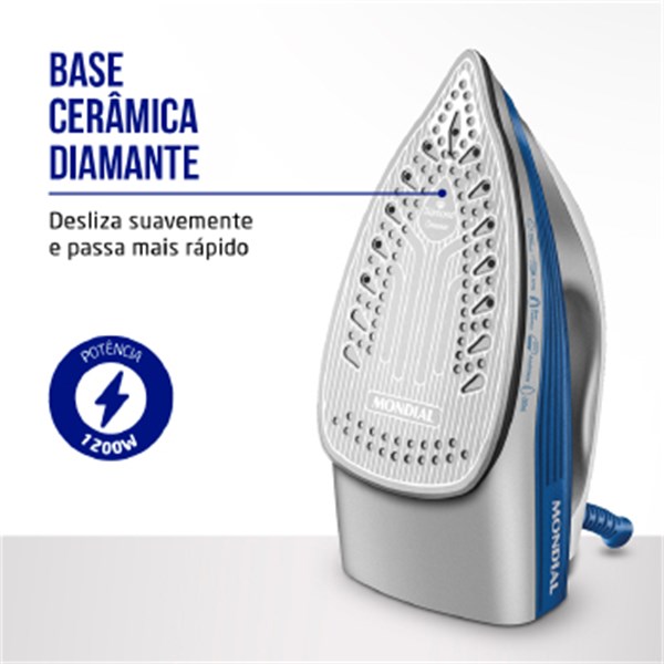 Ferro Mondial Vapor Ceramica Diamante Fvn-01-bl - 6924-01