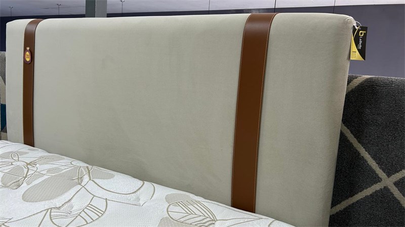 CABECEIRA DE CAMA OSLO CASAL C/FRAME VELUDO AREIA 705