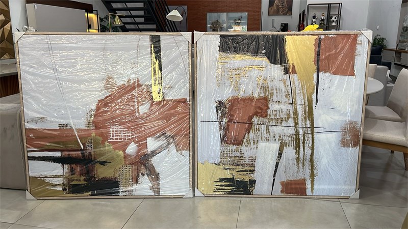 QUADRO RIYADHA A PINTADO A MAO 120X120M