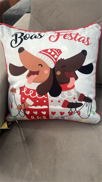 ALMOFADA NATALINA  433  COM CORDONE 43X43