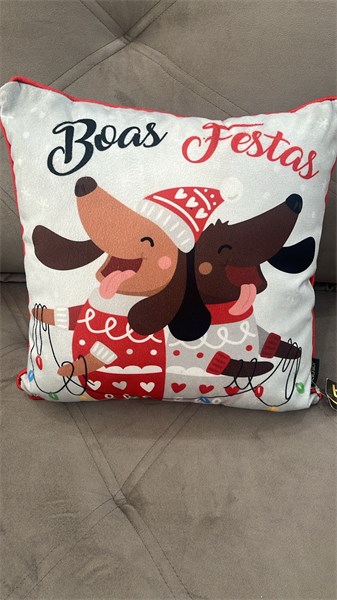 ALMOFADA NATALINA  433  COM CORDONE 43X43
