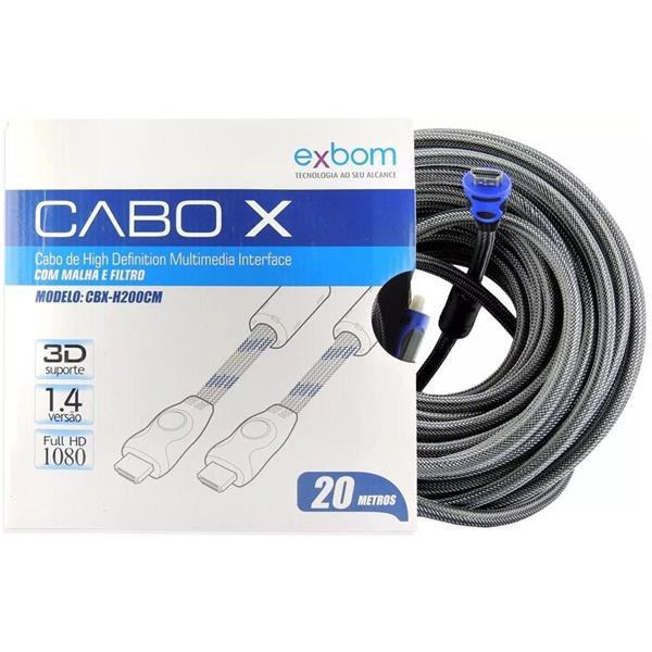 Cabo HDMI HDMI - 20 Metros - CX-H200CM - EXBOM