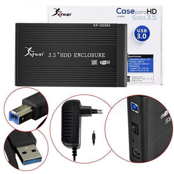 Case Para HD 3.5" e 2.5" - USB 3.0 - KP-HD004