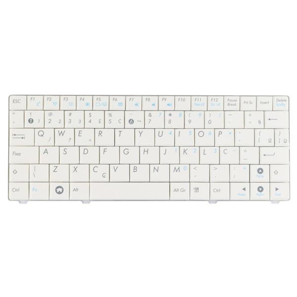 Teclado Para Netbook Asus EeePC 1000 1000H 1000HA 1002HA 1000HC 1000HD 1004 904HD Philco Phn10107 Megaware V021562ik4 V021562IS V0223DGDK3 0KN0-AC1BR01 - Branco