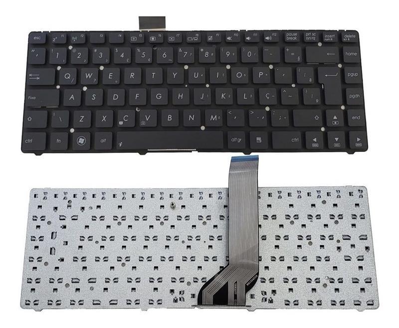 Teclado Para Notebook Asus A45 A45A A45K A45VM A85 F45A K45 K45A K45D K45DE K45V K45VD K45VJ K45VM N46 N46VM R400 R400V - Sem Moldura - Preto