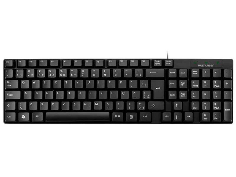 Teclado Basico USB - TC193BU - Multilaser