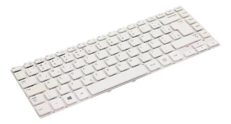 Teclado Para Notebook Samsug NP270 NP275 NP275E NP270E NP270E4E NP275E4E NP350V4X 14" - Sem Moldura - Branco