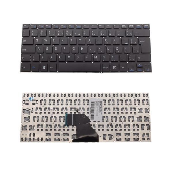 Teclado Para Notebook Sony Vaio SVE14 SVF14 SVE - Sem Moldura - Preto