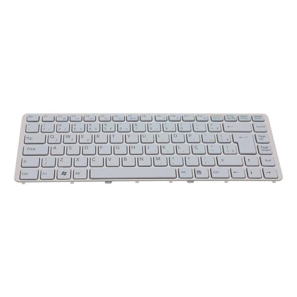 Teclado Para Notebook Sony Vaio VGN-NW - Com Moldura - Branco