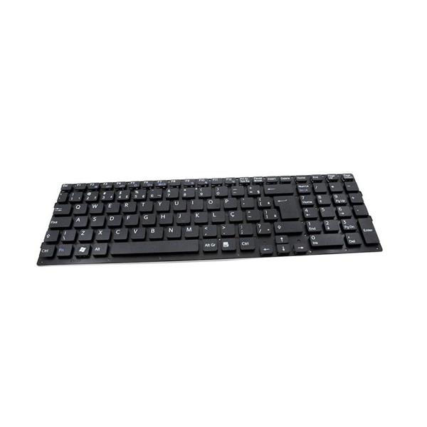 Teclado Para Notebook Sony Vaio VPC-EB PCG-71313 PCG-71314 PCG-71316L PCG-71211M VPC-EB VPC-EB11 VPC-EB12 VPC-EB13FA PN148792361 - Sem Moldura - Preto