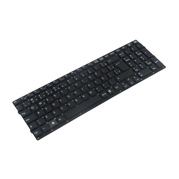 Teclado Para Notebook Sony Vaio VPC-F291 VPC-F23BFX VPC-F234FX/B VPC-F22BFX - Sem Moldura - Preto