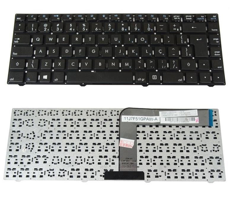 Teclado Para Notebook Philco 14A CCE U25 U45W N325 H125 F4030 STI NI-1401 NA 1402 NI 1403 CQ23 L40-30 MP-11J78PA-F51GW MP-11J78PA-8522 Philco 14L - Wifi F4 - Slim