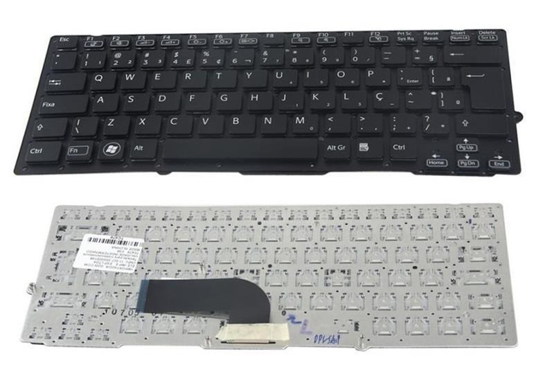 Teclado Para Notebook Sony Vaio VPC-SB VPC-SD VPC-SA - Sem Moldura - Preto