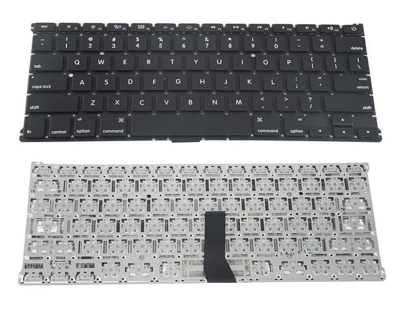 Teclado Para Apple Macbook Air A1369 A1466 Air Late 2010 2017 MID 2011 MC503LL/A MD760 MD761 - US Inglês - Sem Moldura - Preto