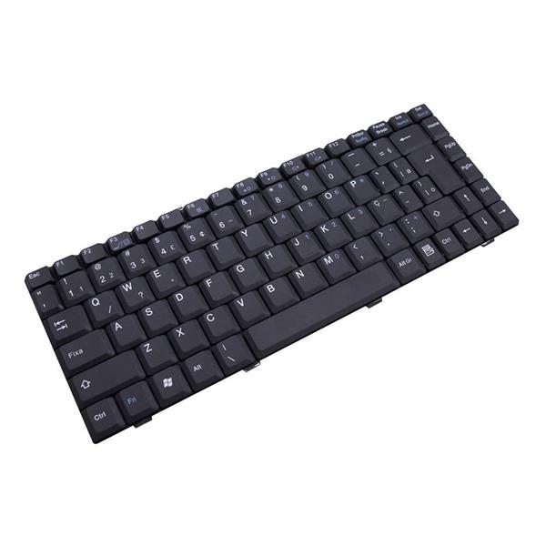 Teclado Para Notebook Semp Toshiba STI 1522 IS1555 IS1556 IS1528 ITAUTEC W7655 W7630 W7635 W7645 W7650 MP-06836PA-3595 - Preto