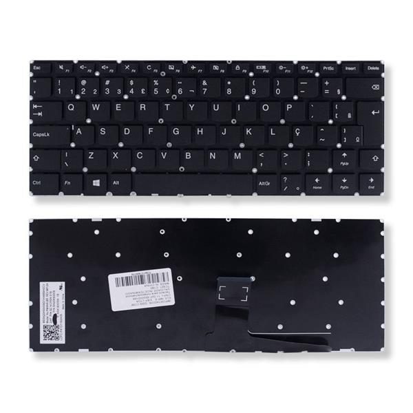 Teclado Para Notebook Lenovo Ideapad 310-14ikb 310-14isk 310-14iap V310-14ikb V310-14isk V510-14ikb - Sem Moldura - Preto