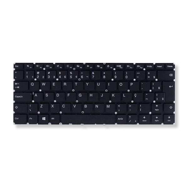 Teclado Para Notebook Lenovo Ideapad 310-14ikb 310-14isk 310-14iap V310-14ikb V310-14isk V510-14ikb - Sem Moldura - Preto