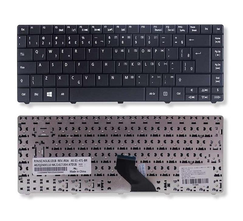 Teclado Para Notebook Acer E1-421 E1-431 E1-471 4810TZ MP-09G46PA-9204 - Wifi F3