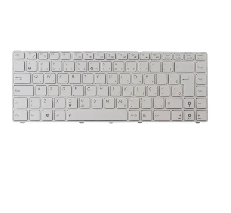 Teclado Para Notebook Asus X45A A42 X44 X44C K45U U31 A83 K42 K43 N43 MP-09Q56PA-528 - Branco