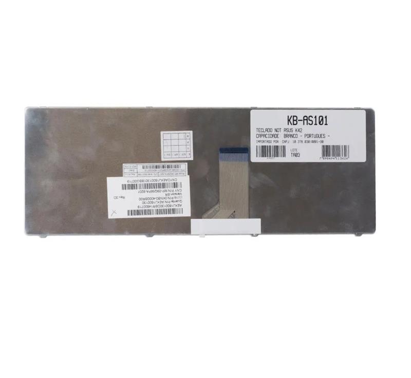 Teclado Para Notebook Asus X45A A42 X44 X44C K45U U31 A83 K42 K43 N43 MP-09Q56PA-528 - Branco