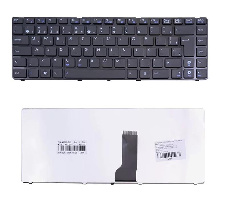 Teclado Para Notebook Asus X45A A42 X44 X44C X45C K45U U31 A83 K42 K43 N43 MP-09Q56PA-528 MP-10A86PA-9201 - Com Moldura - Preto
