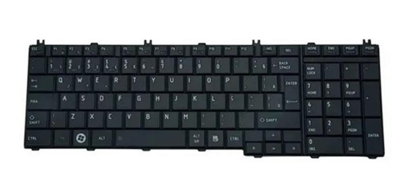 Teclado Para Notebook Toshiba Satellite C650 C655 C660 C665 L650 L670 L655 L755 Preto Br Uk Style