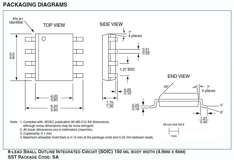 Adaptador Soquete 150Mil Smd Soic8 Sop8 Dip8 Eprom Bios