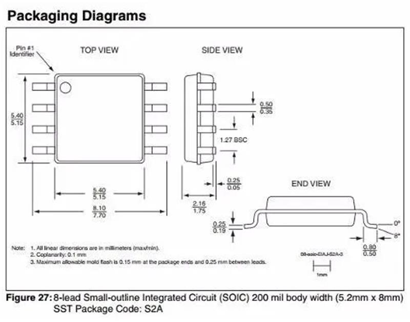 Adaptador Soquete 200-209Mil Smd Soic8 Sop8 Dip8 Eprom Bios