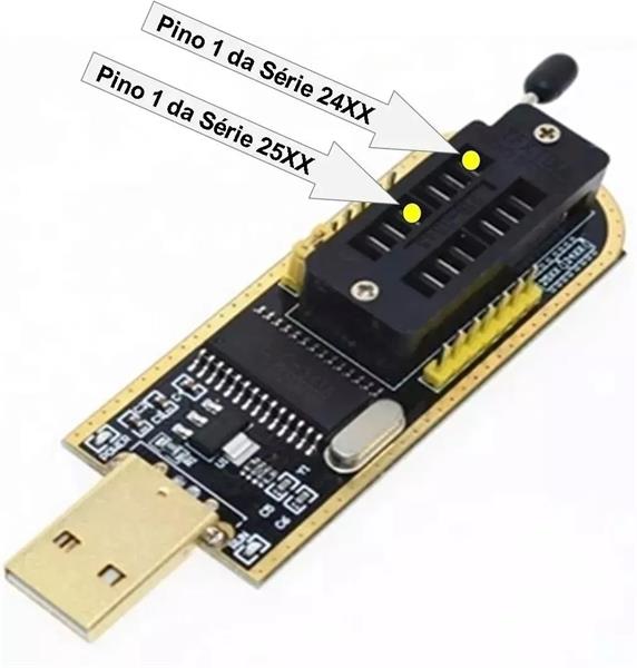 Gravador de Bios Eprom Ch341a USB