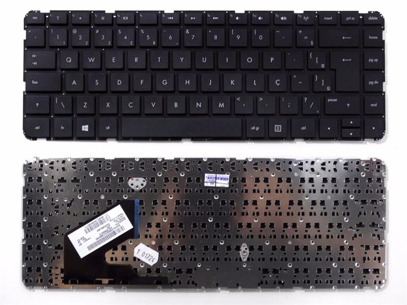 Teclado Para Notebook HP Pavilion 14-B 14-B065BR Ultrabook 14 Sleekbook 14 - Sem Moldura - Preto