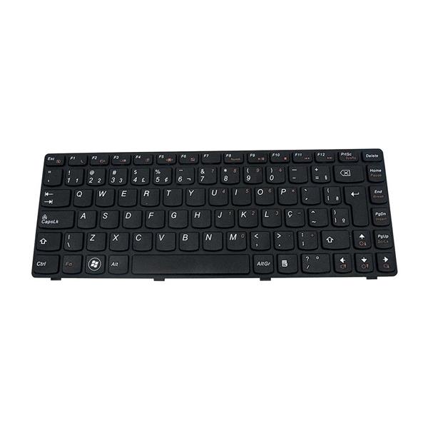 Teclado Para Notebook Lenovo Z370 Z470 Z370A Z375 Z470A Z470AM Z470AT Z470AX Z470G Z470K Z475 - Com Moldura