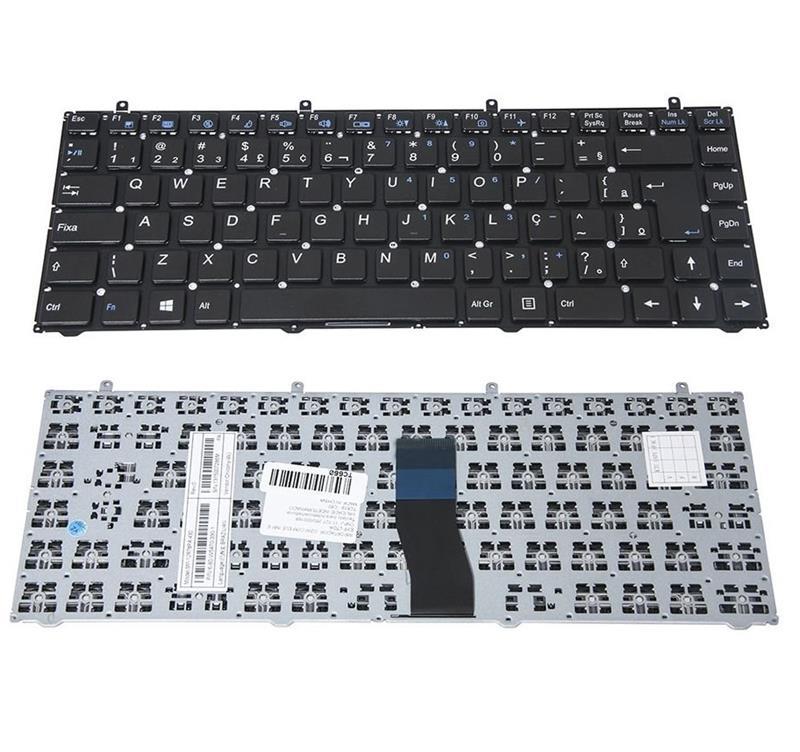 Teclado Para Notebook Positivo XS3210 Philco 14M Itautec W7530 MP-12R78PA-430 - Sem Moldura - Preto