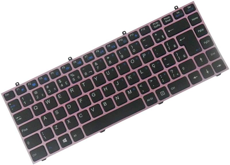Teclado Para Notebook Philco 14M Itaute W7530 Positivo XS3210 MP-12R78PA-430 - Com Moldura Rosa