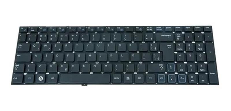Teclado Para Notebook Samsung NP-RV511 NP-RV515 NP-RV520 RV520 V123060BK1 BR - Sem Moldura - Preto