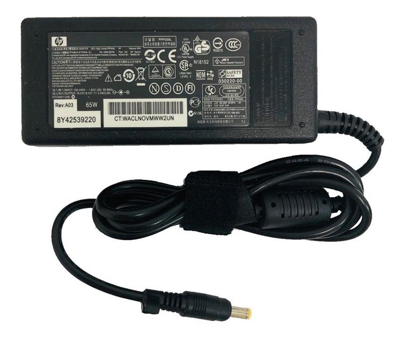 Fonte Carregador HP 18.5V 3.5A 65W - 4.8x1.7mm - Logo HP