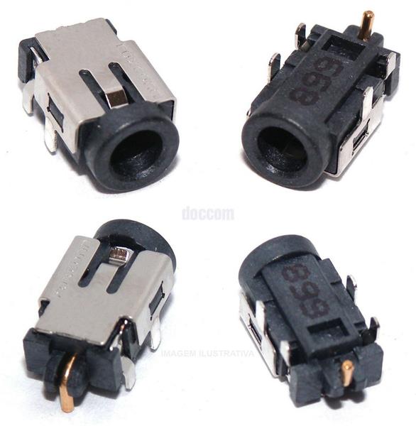 Conector Dc Jack Para Notebook Positivo Stilo XC3550 XC3570 XC3650 Asus Ux21 Ux32 - 2.5x0.8mm - Sem Cabo
