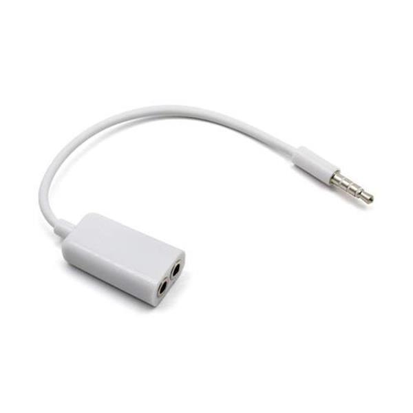 Cabo Adaptador P3-P2 Para Fone e Microfone - Branco