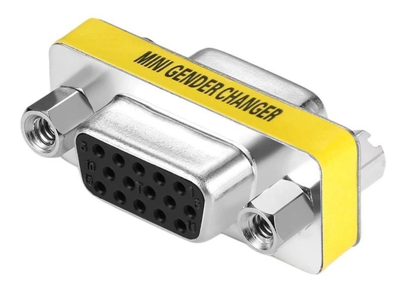 Adaptador Emenda VGA Femea Para VGA Femea Para Cabos VGA E RGB