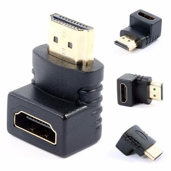 Adaptador HDMI 90 Graus Em L Macho e Fêmea