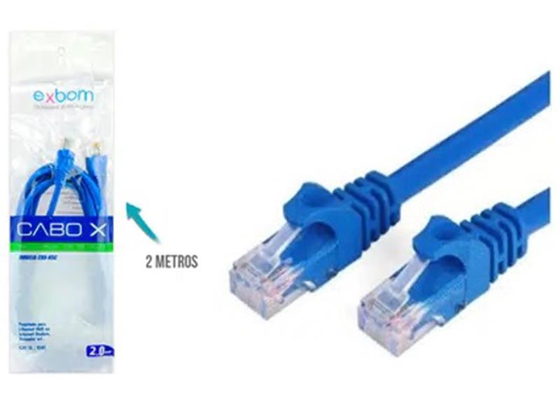 Cabo de Rede CAT5E RJ45 - 2 Metros