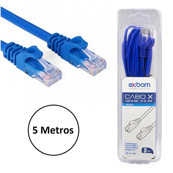 Cabo de Rede CAT5E RJ45 - 5 Metros