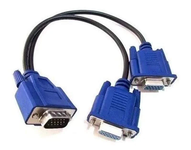 Cabo VGA Para 2 Monitores VGA - XTRAD