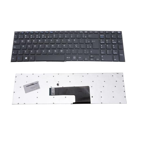 Teclado Para Notebook Sony Vaio SVF15 SVF152 SVF15213CBW SVF152C29 - Sem Moldura - Preto