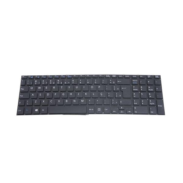Teclado Para Notebook Sony Vaio SVF15 SVF152 SVF15213CBW SVF152C29 - Sem Moldura - Preto