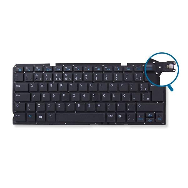 Teclado Para Notebook Dell Vostro V5460 V5470 5460 5470 5480 V14T-5470-A30 P41G MP-12G78PA-920 - Com Botão Power - Sem Moldura
