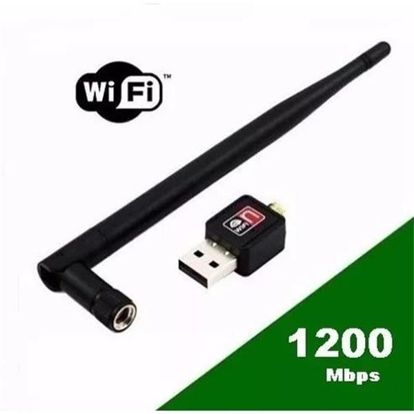 Adaptador Wifi Wireless USB com Antena - 802.IIN 1200Mbps KT-1200M