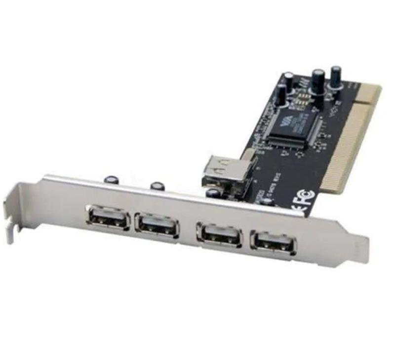Placa PCI USB 5 Portas USB 2.0 Para PC Computador IRM-1426