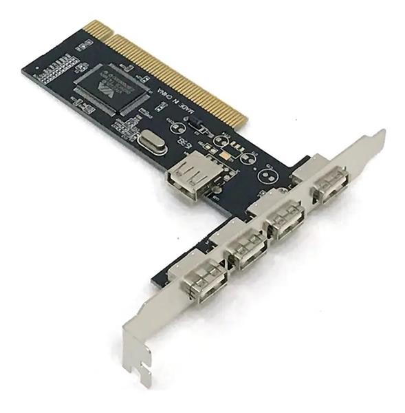 Placa PCI USB 5 Portas USB 2.0 Para PC Computador IRM-1426