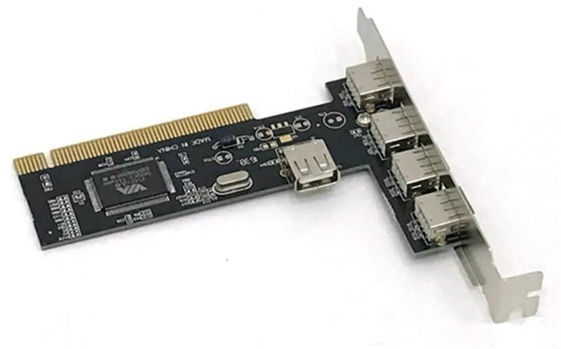 Placa PCI USB 5 Portas USB 2.0 Para PC Computador IRM-1426